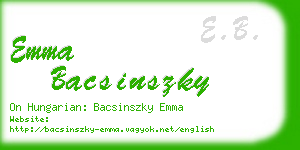 emma bacsinszky business card